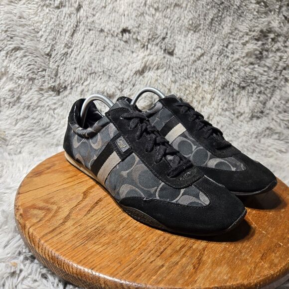 Coach Kinsley Womens Size 11 Mens 9.5 Retro Y2K Signature Logo Low Lace Up Shoe - Picture 1 of 13